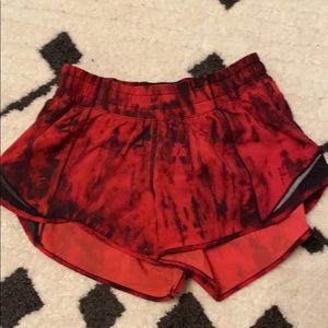 Lulu Lemon Red & Black shorts